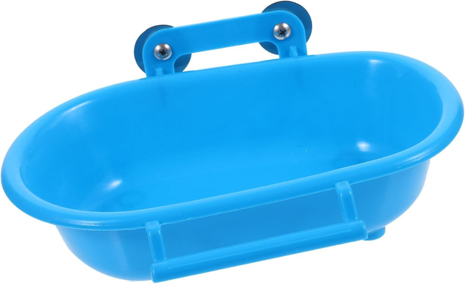 Plastic Parrot Bath Box, Bird Cage Accessory Bathing Tub Bath for Parakeet Pet Birds (Blue) image number 6