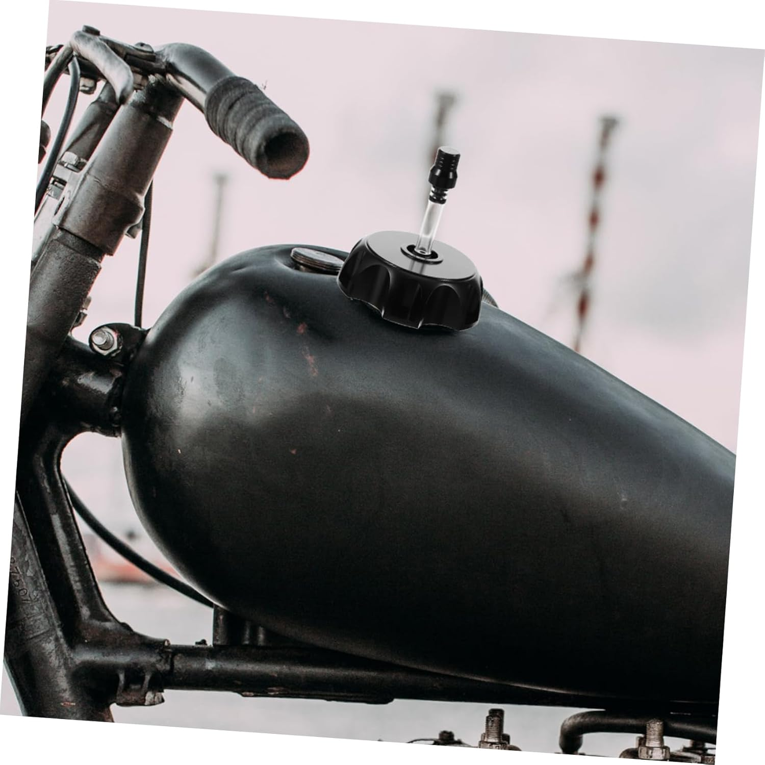 GRIRIW Aluminum Motorcycle Fuel Tank Cap Hexagonal Lid Cover for Motorbike Accessories image number 2