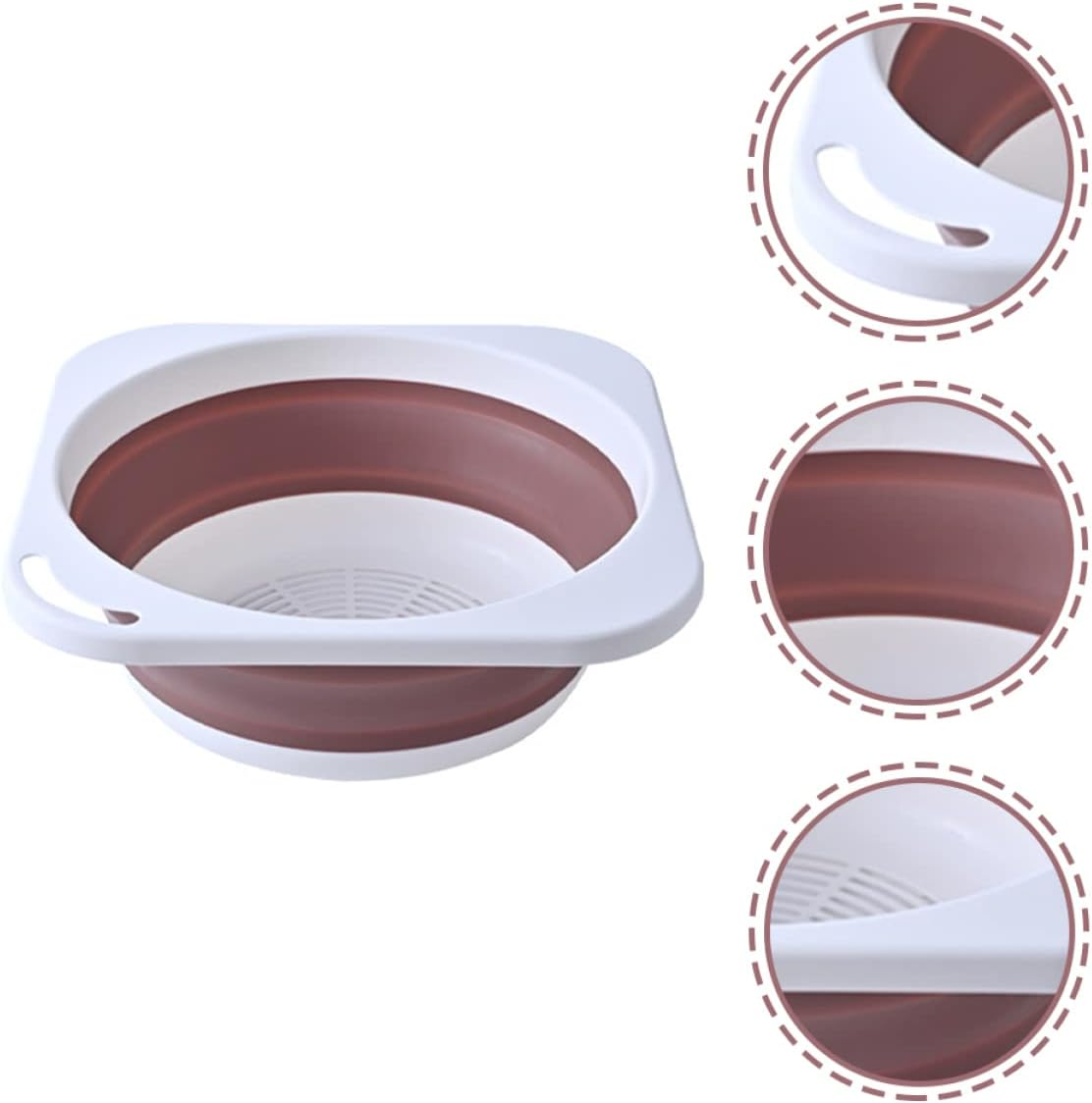 VALICLUD Portable Folding Wash Basin Collapsible Dish Tub for Kitchen Bathroom Camping Water Storage image number 1