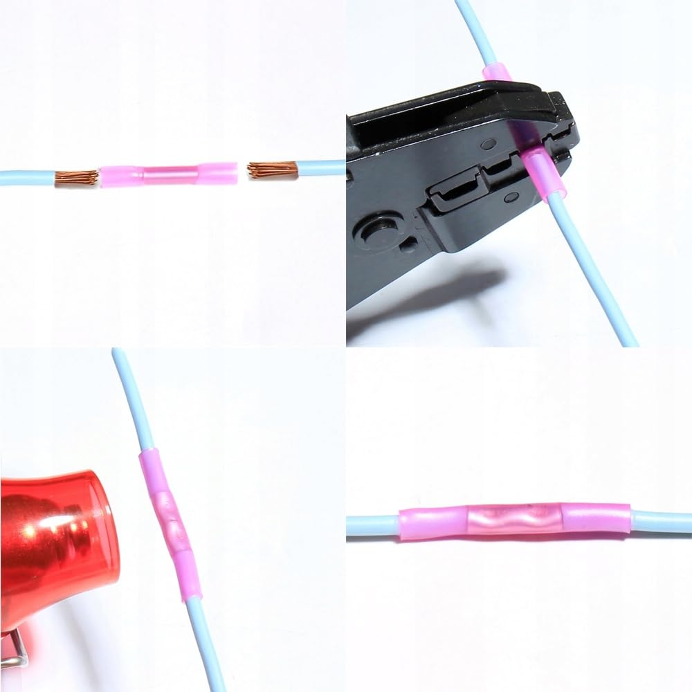 Aikoolwer 190PCS Heat Shrink Butt Wire Connector Kit Insulated Waterproof Electrical Wire Crimp Terminals Butt Splice Marine Automotive image number 5