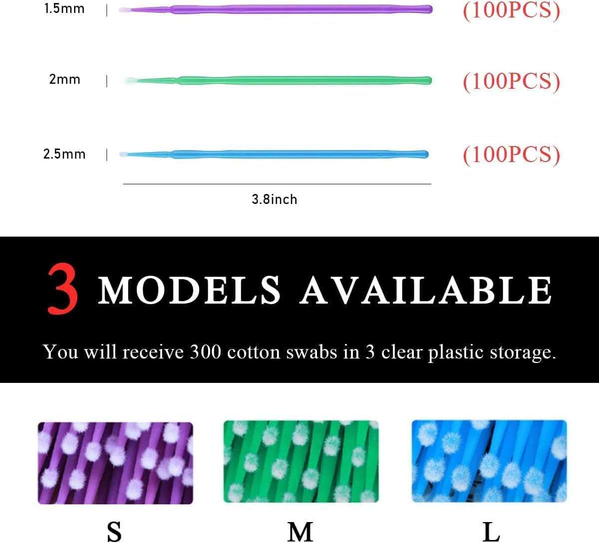 300 PCS Automotive Paint Tools&Equipment,Auto Paint Touch up Sticks,Touch up Brush,Paint Chip Repair Brushes,Micro Brushes for Painting,Car Paint Touch up Brushes,Chip Repair Brushes Kit