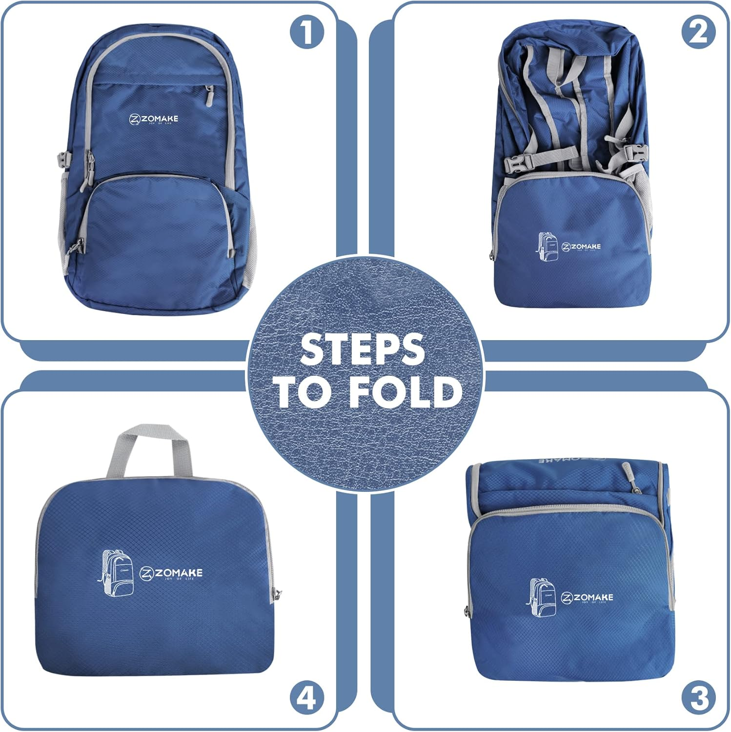 ZOMAKE Foldable Backpack - Lightweight Folding Packs 30L, Packable Hiking Daypack for Travel Outdoor Camping