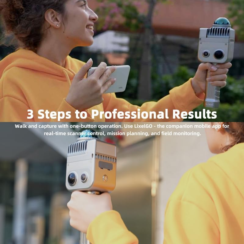 Lixel Kity K1, Compact Handheld 3D Scanner, 48 MP Panorama Cameras, High-Precision 3D Reconstruction, Real-World 3D Rendering, Real-Time Modeling for Professionals and Hobbyists image number 6