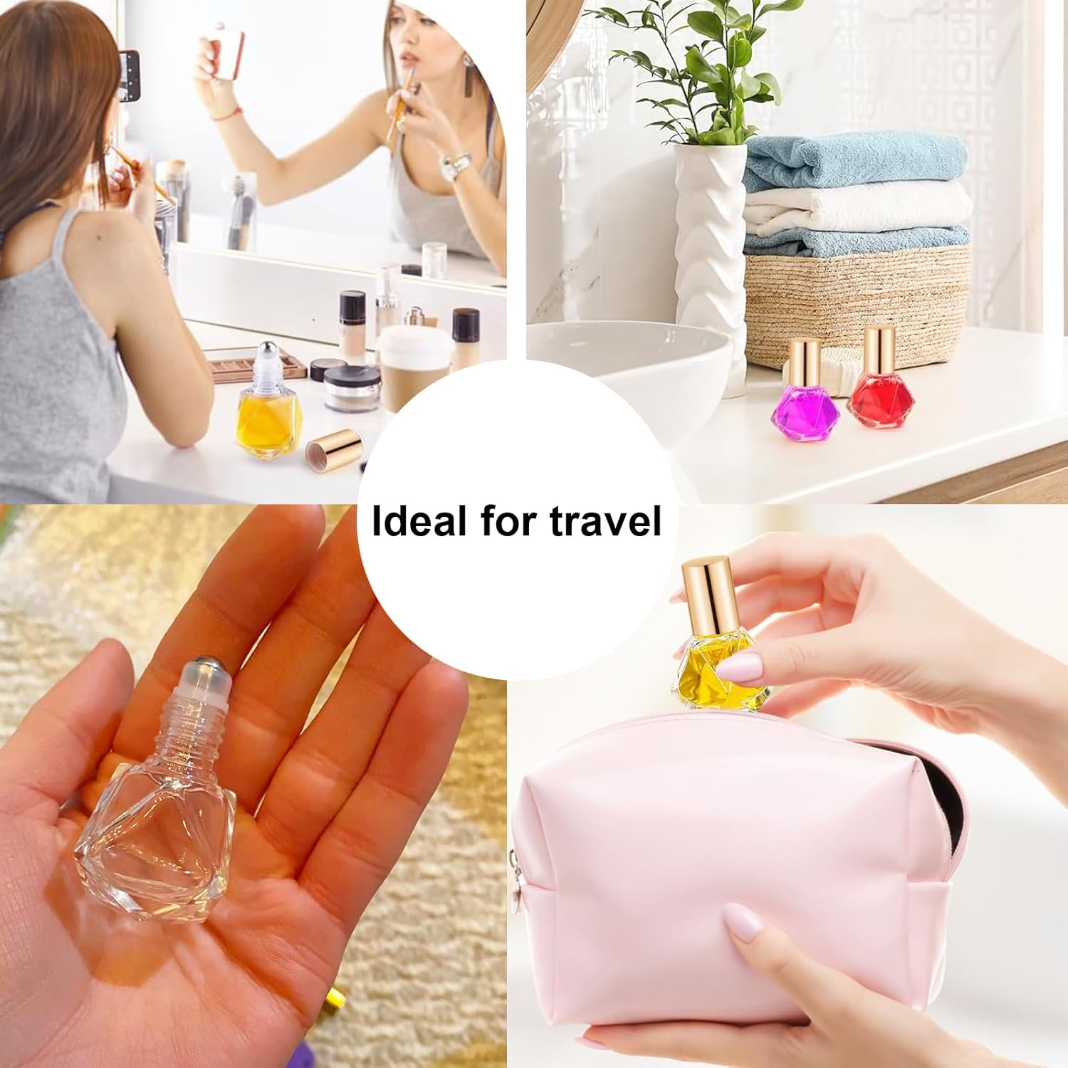 8Ml Roller Bottles for Essential Oils 10 Pcs, Glass Roll on Bottles, Roller Balls for Essential Oils image number 4