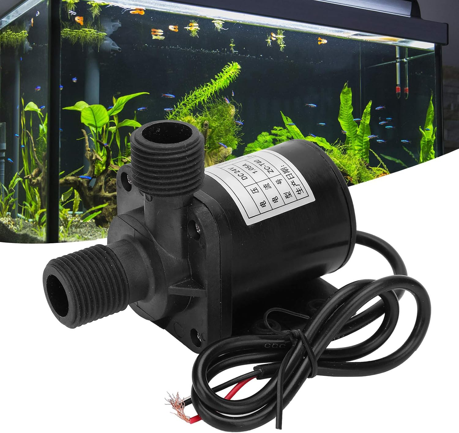 Mini DC Brushless Circulating Pump, High Efficiency Stable Operation, Home Water Booster Electric Drive IP68, Water Hydraulic Tools image number 1