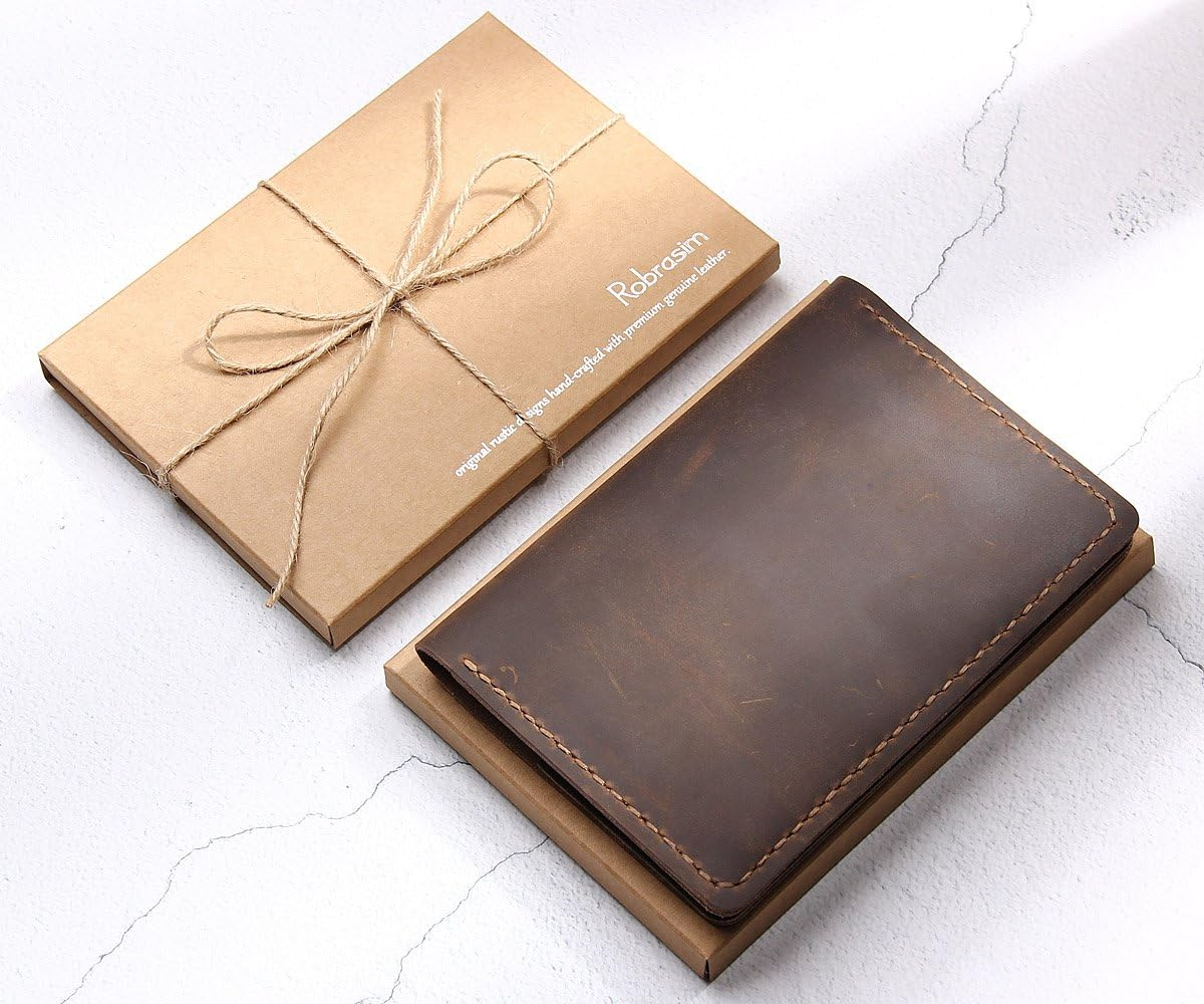 Leather Journal Cover for Field Notes, Moleskine Cahier Cover, Handmade Vintage Leather Cover for 3.5" X 5.5" Notebooks Field Notes Cover Brown image number 2