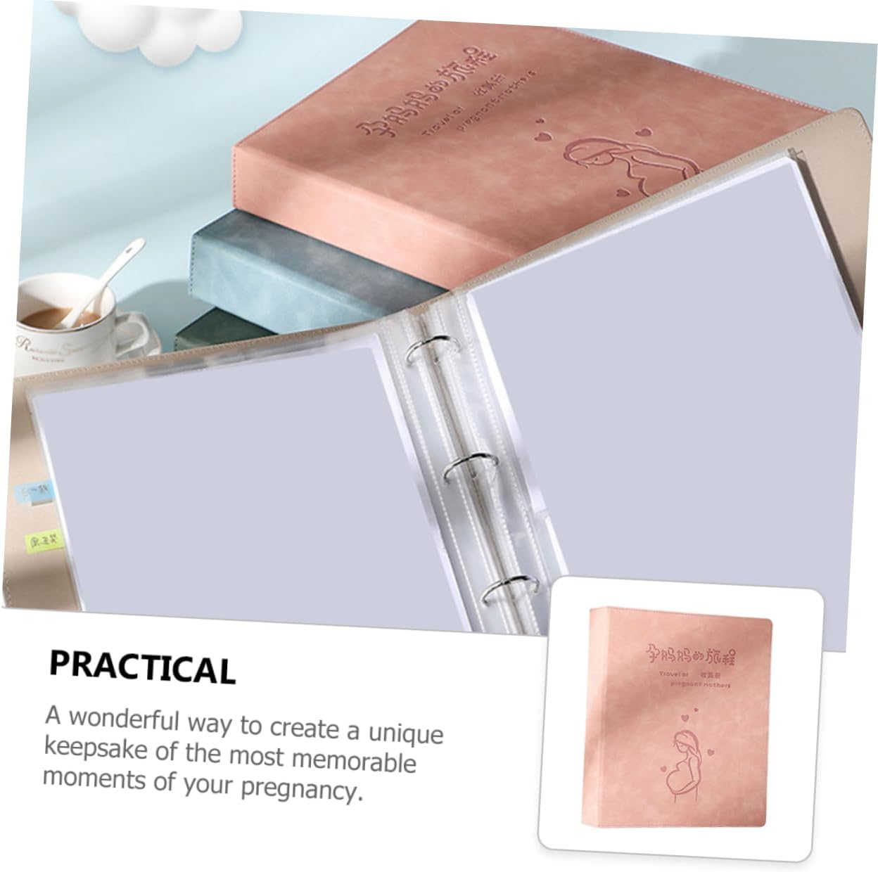 Gender-Neutral Pregnancy Test Notepad for Mom Scrapbook Album Unique for Mom image number 5