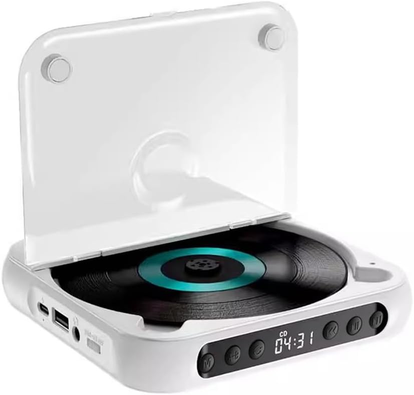 Xioaue Bluetooth CD Player Portable BT Speaker LED Screen Stereo Player Hifi Sound Quali Built in Rechargeable Battery image number 2