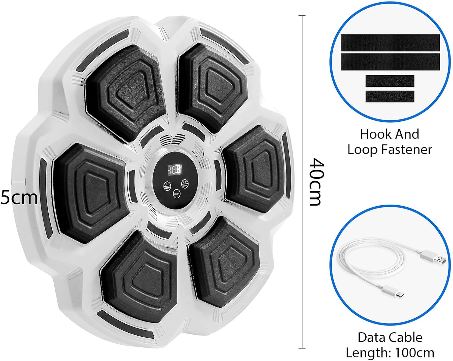 Centra Boxing Machine Music,Smart Punching Box Wall Mounted Electronic Boxing Target,Home Smart Boxing with Bluetooth,Boxing Music Machine Equipment for Kids and Adults image number 4