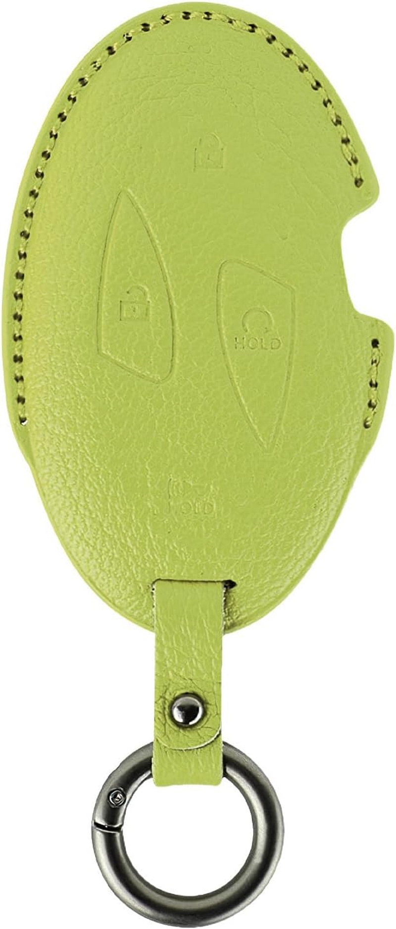 Ontto Goat Leather Car Key Fob Cover Fit for Hyundai Ioniq 5 Ioniq 6 Tucson NX4 Sante Fe Kona SX2 EV 2023 2024 2025 Smart Key Case Keyring Shell Key Holder Keychain Accessories 7 Buttons Orange