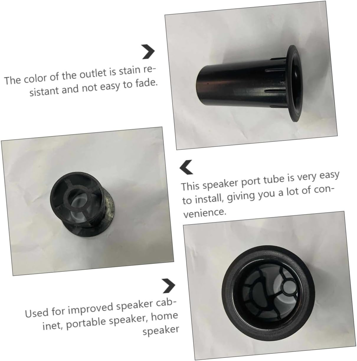 ARTIBETTER 20Pcs Speaker Subwoofer Port Tubes 41X80Mm Plastic Speaker Air Outlet Replacement for Home Audio Bass Reflex System