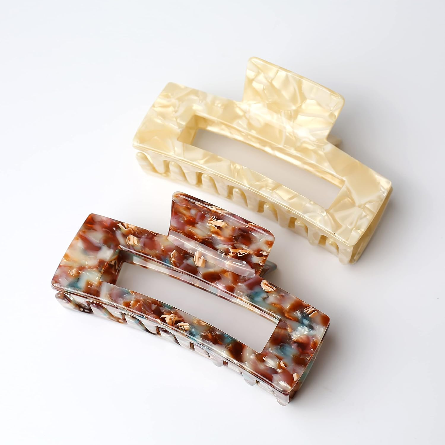 Qingoo Large Acetate Hair Clip Claws Hair Clip Beautiful Women'S Hair Accessories Elegant Hair Accessory 1 Piece (10.5 X 5.7 Cm, Multi-Colour) image number 6