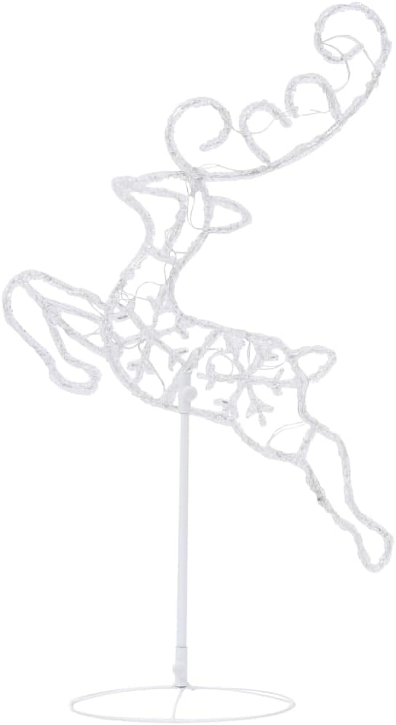 Acrylic Christmas Flying Reindeer Sleigh 260X21X87Cm Colorful Holiday Decor image number 2