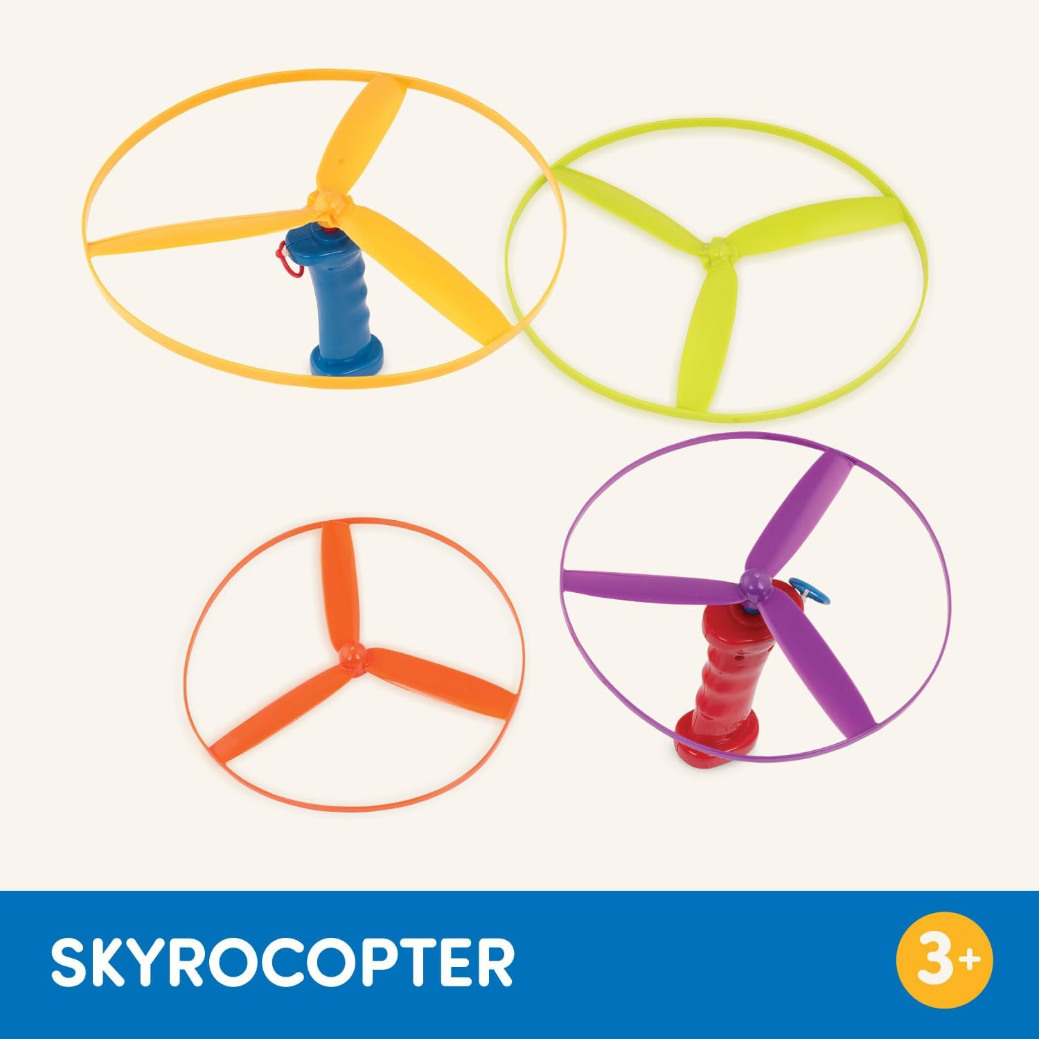 Battat &ndash; Flying Disc Toy &ndash; 2 Launchers & 4 Discs &ndash; Helicopter Playset &ndash; Outdoor Toys for Summer &ndash; 3+ Years&ndash; Skyrocopter image number 2