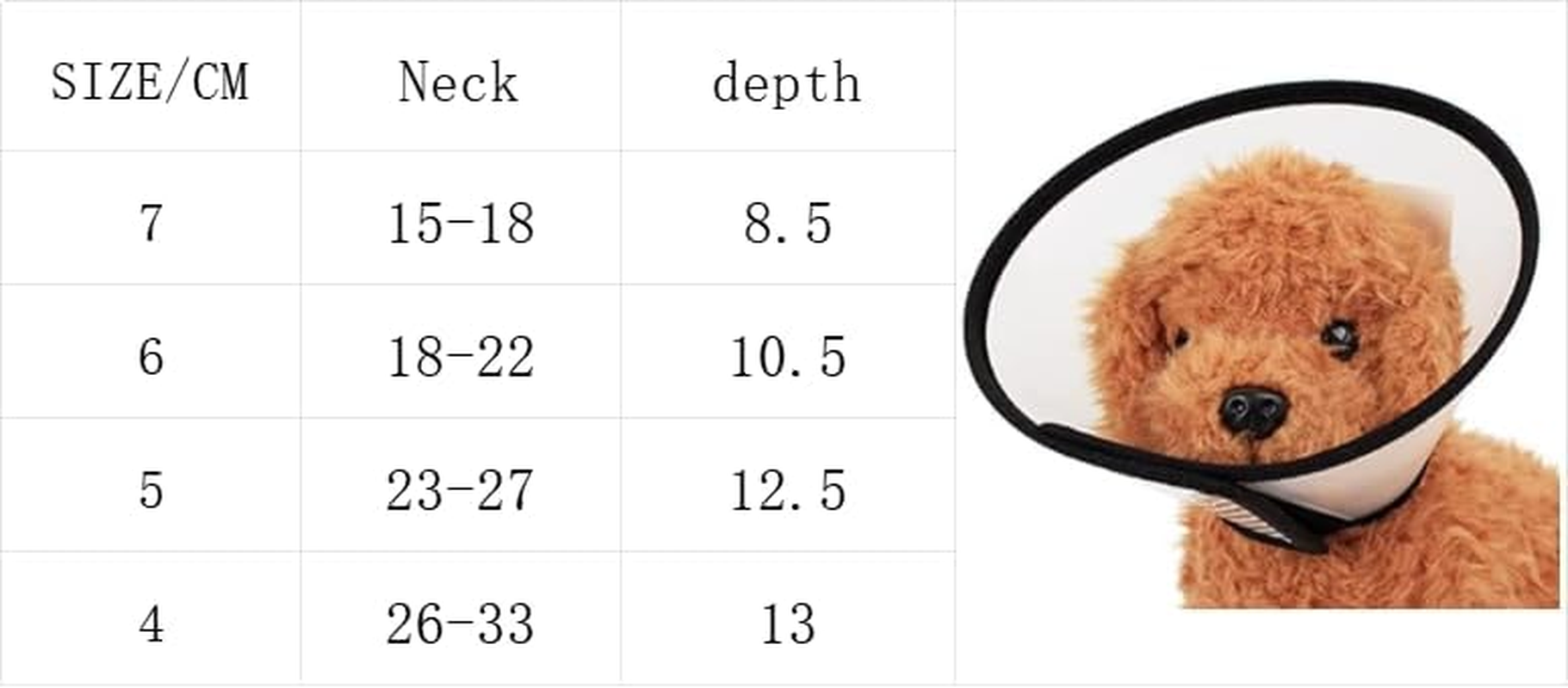 Adjustable Pet Cone Dog Cone Collar Protective Collars Anti-Bite Lick Wound Cone Healing for Small Dogs (White, 4)