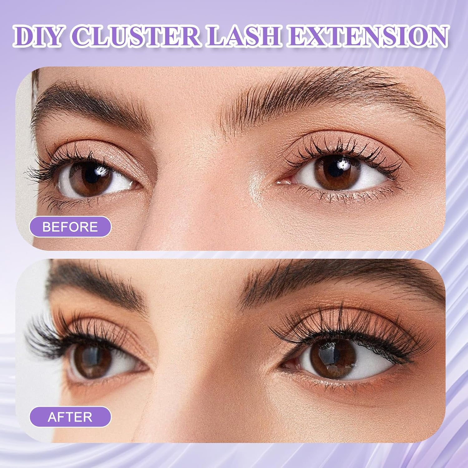 Wendy Lash Bond and Seal 12ML Black Cluster Lash Glue Lightweight Eyelash Glue Waterproof Long-Lasting for Personal Makeup Use at Home(Bond-6Ml,Seal-6Ml) image number 6