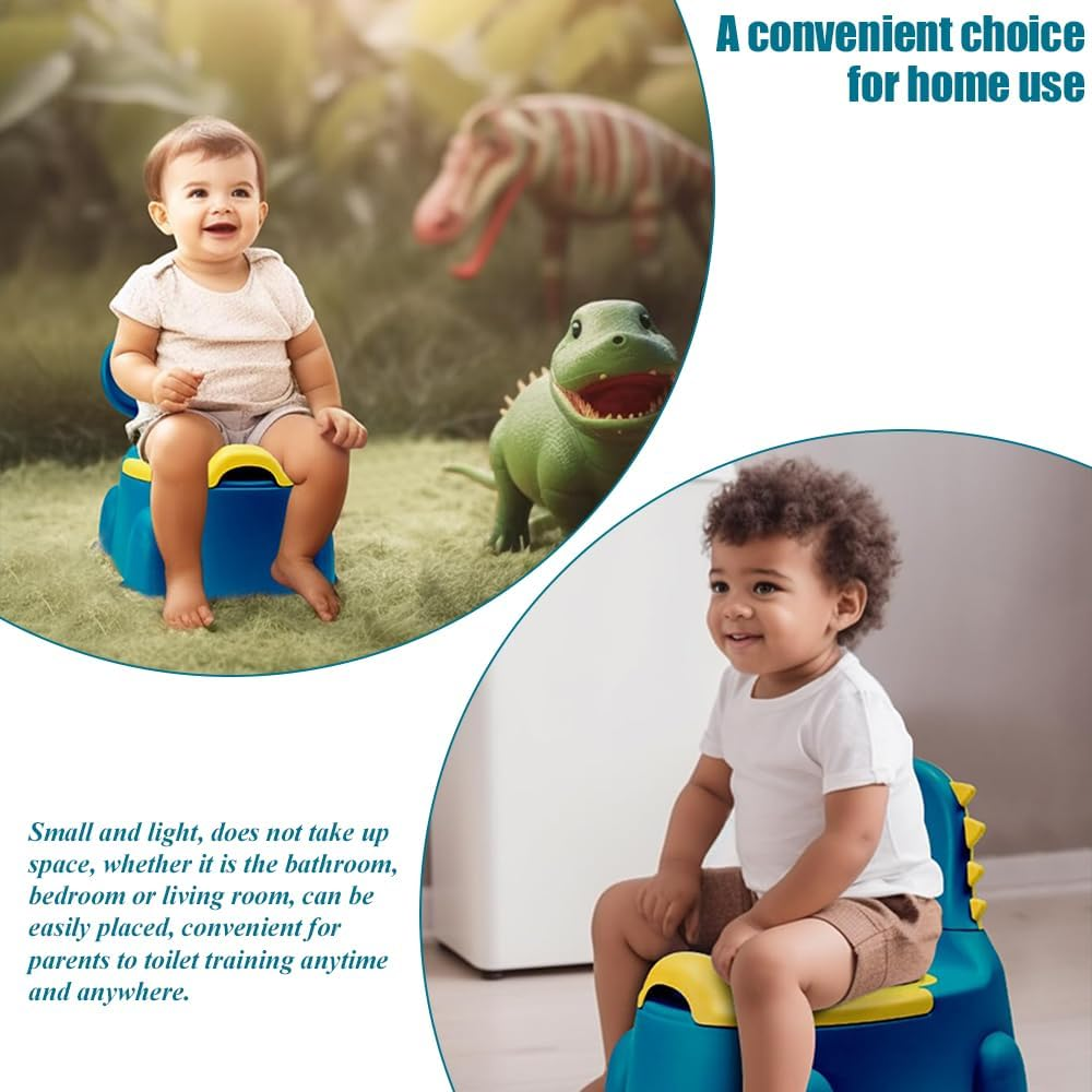 Dinosaur Potty Training Seat, Toddler Potty Chair, Toddler Portable Toilet, Training Toilet with Non-Slip Rubber Mat, Suitable for Boys Girls Kids Toddler (34 * 27 * 32.5 CM) image number 4
