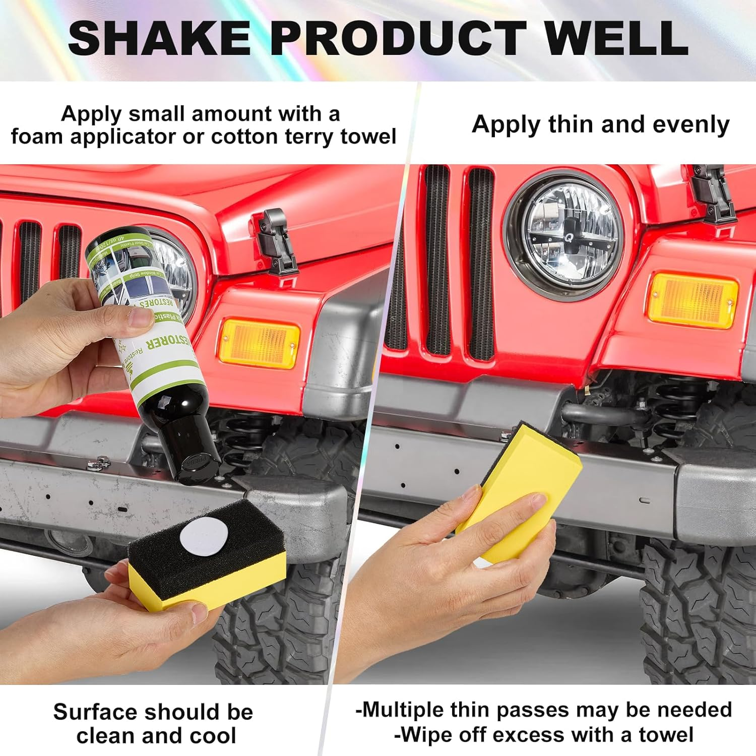 Cenozo Plastic Care, Colourless Plastic Care Restorer, Premium Waterproof Formula, Increase Shine & UV Resistant for Plastic Care, Car Plastic Polish for Any Colour (Except Black) image number 2