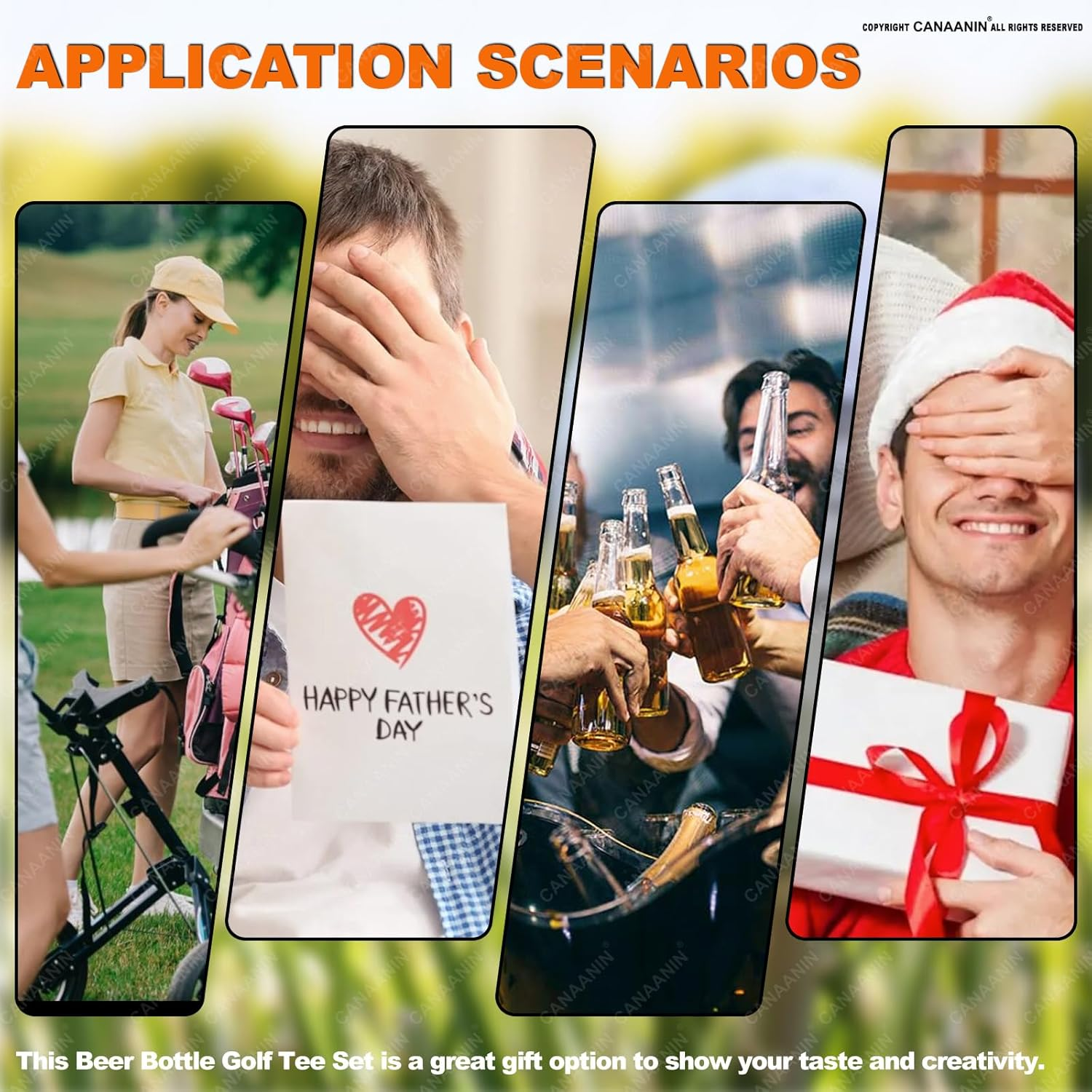 Beer Bottle Golf Tees Golf Funny Golfer Father Men Women - Sturdy Unbreakable Recyclable Golf Tee Great Father'S Day Golfers Birthday Presents image number 4