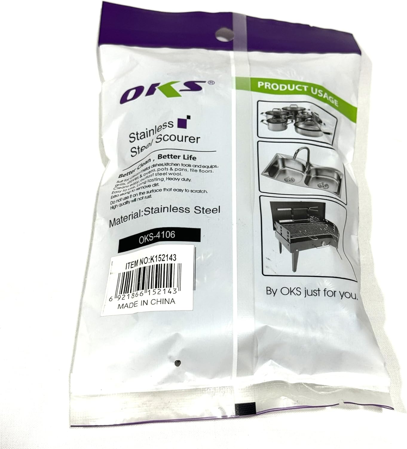 LYLAC Clean - SCOURERS 6P 10G Steel Wool Scrubber Pad Used for Dishes, Pots, Pans, and Ovens. Easy Scouring for Tough Kitchen Cleaning. image number 4