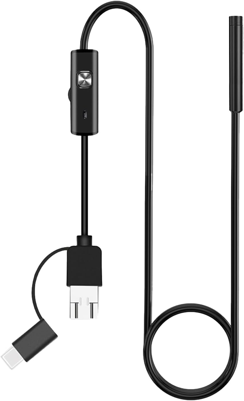 Snake Camera with Light | Endoscopio Automotriz,Ip67 Waterproof USB Borescope Inspection Tool for Plumbing Wall Sewer Industrial Equipment Home Mechanical Construction