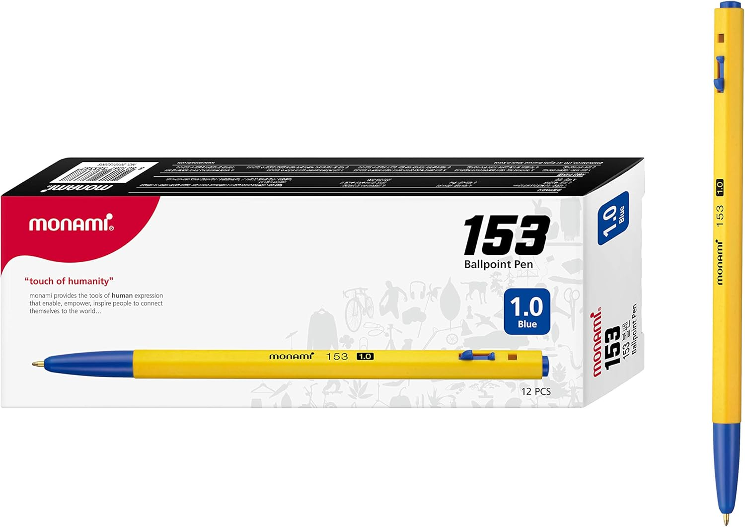 Monami New Releases 153 Ballpoint Pen 1.0 Mm Dozen Box Black Ink
