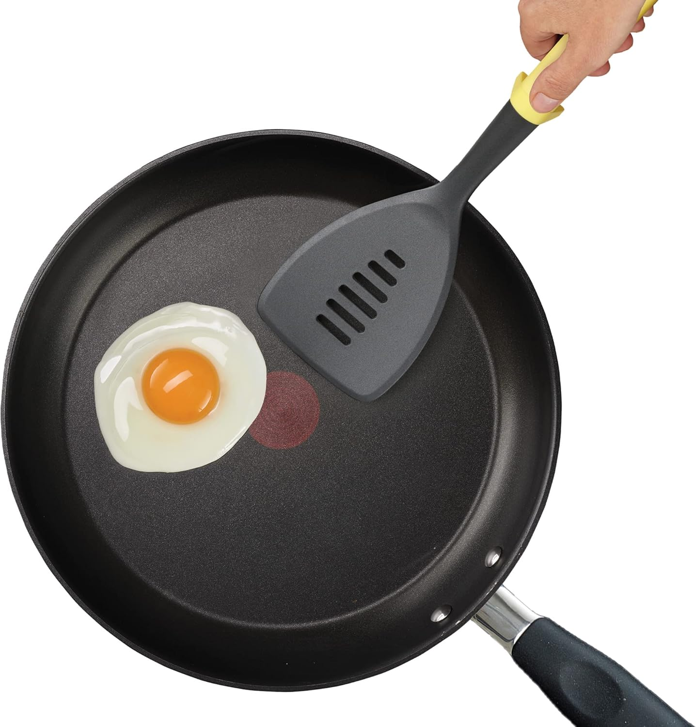 Joseph Joseph Duo 5-Piece Utensil Set with Integrated Tool Rest, Hygienic Cooking Kitchen Utensils Set for Use with Non-Stick Cookware, Opal image number 1