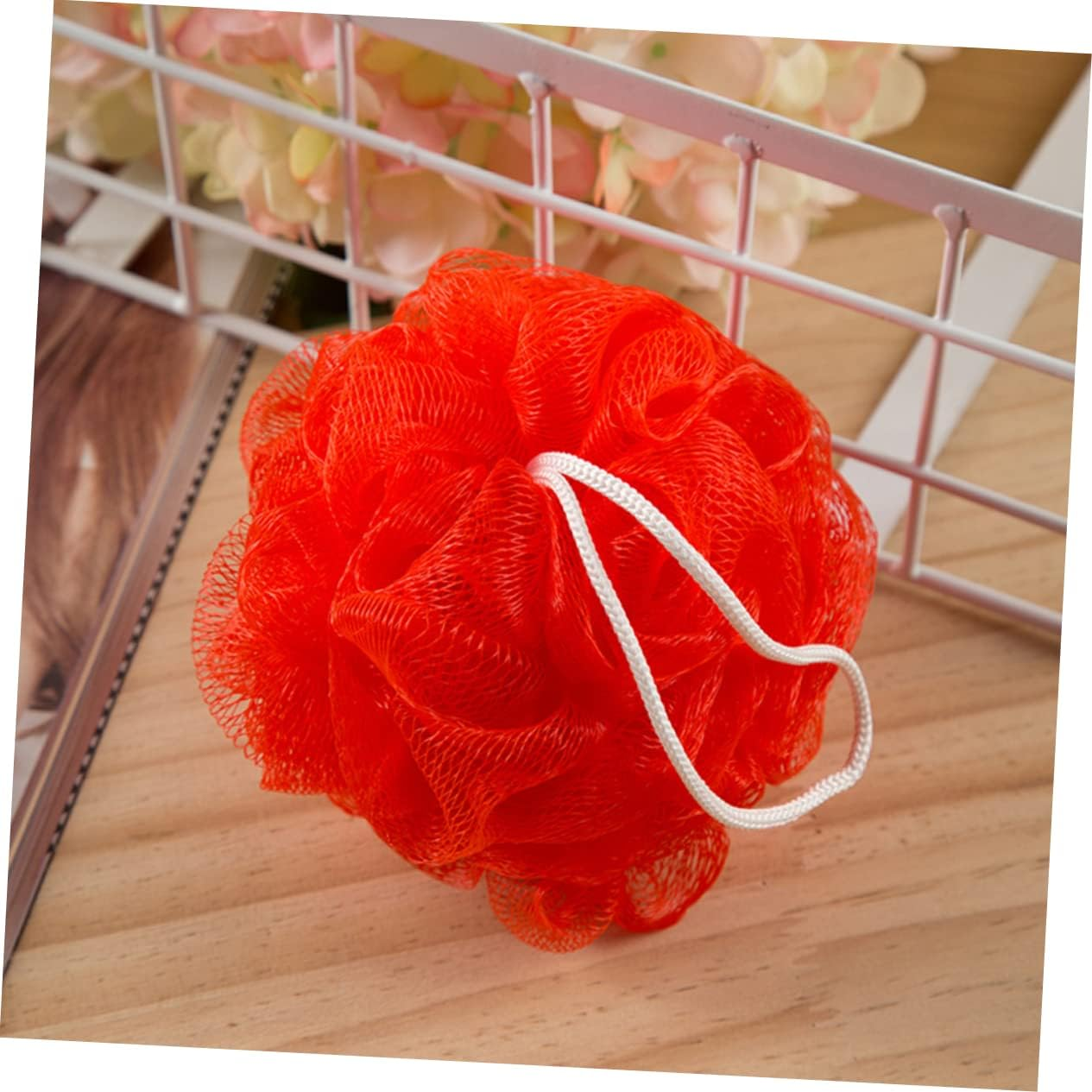 16Pc Bath Ball Collection Shower Balls Flowers Mesh Net Scrubbers Soft Comfortable Reusable Bath Accessories image number 1