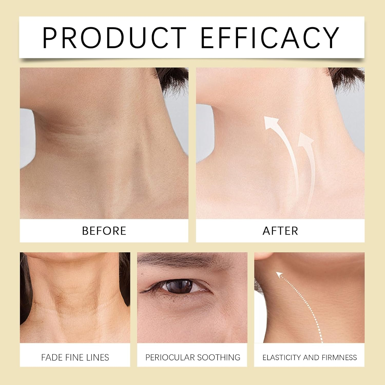 Electric Massage Polypeptide Eye Cream, Neck Firming Cream Set for Women Moisturizing Eye Care (Set) image number 3