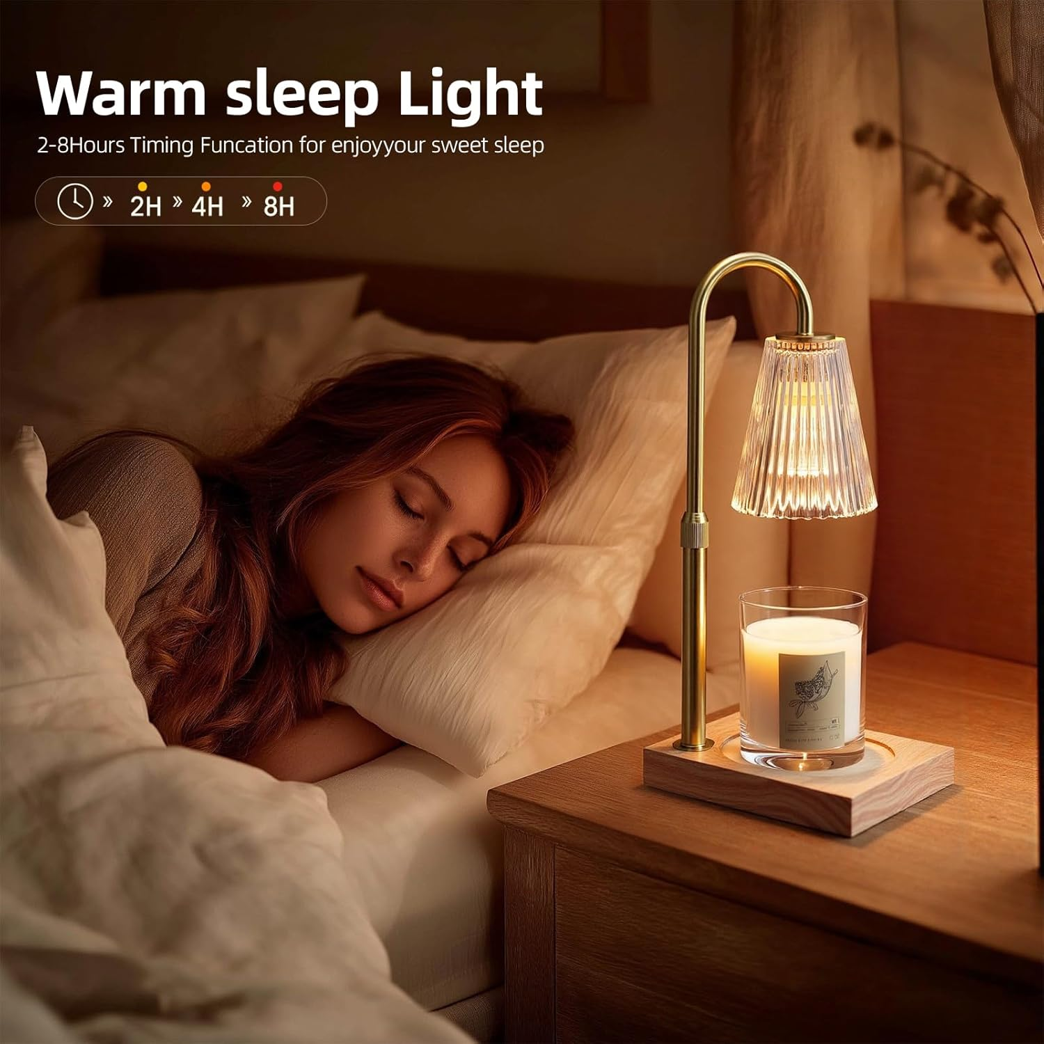 Candle Warmer Lamp with Timer & Dimmer, Adjustable Height, Birthday Gifts for Wax Melt Warmer for Scented Jar Candles, Home Decor, Mother'S Day Gfit image number 2