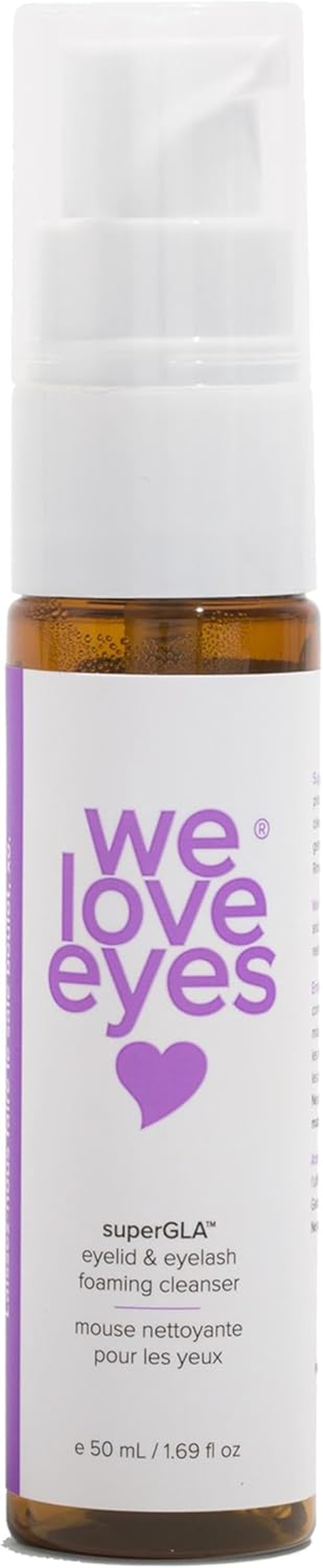 We Love Eyes - Supergla&trade; Eyelid & Eyelash Foaming Cleanser - Plant Based Cleanser. All Natural. Cruelty Free. Wash Away Makeup Gently. image number 3