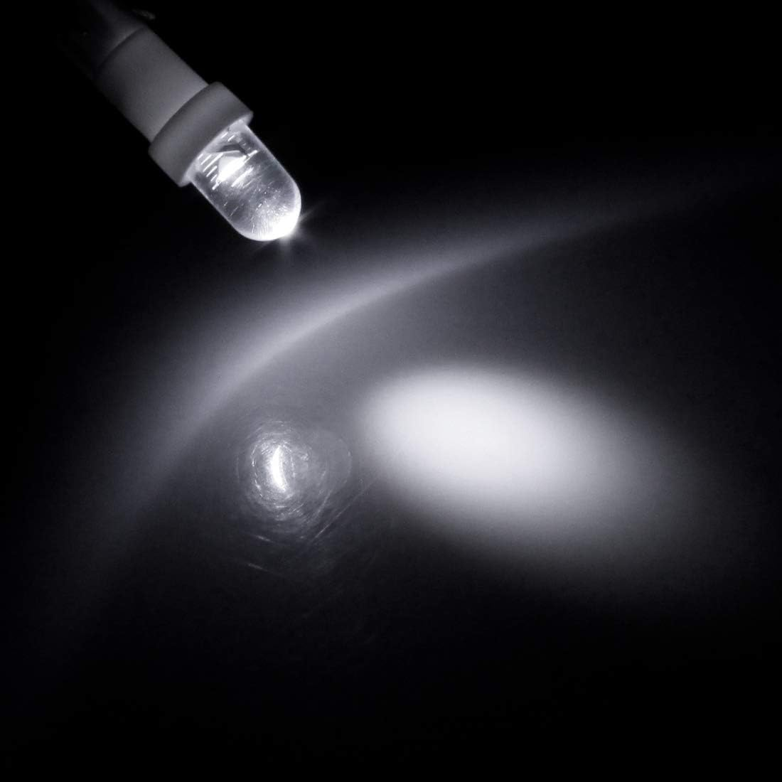 Uxcell 20Pcs T5 74 White 1-LED Wedge Dashboard Side Light Lamp Bulb DC 12V