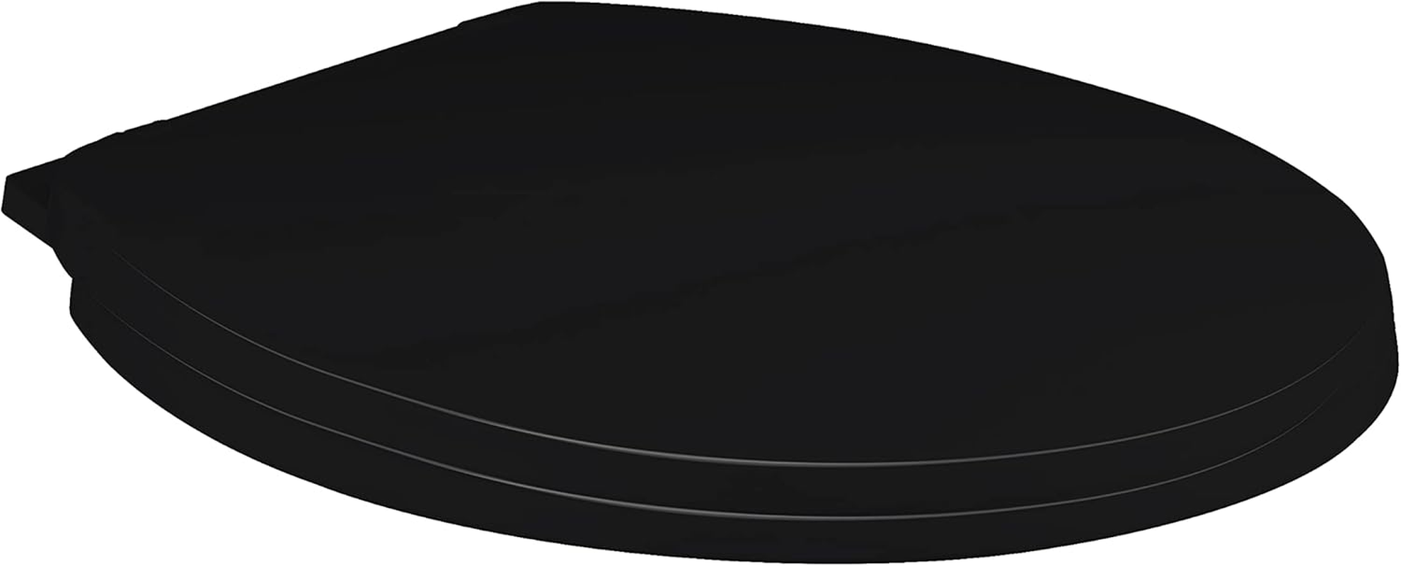 Ram&reg; Black Soft Close Toilet Seat with Adjustable Hinges - Quick Release, Easy Clean image number 2