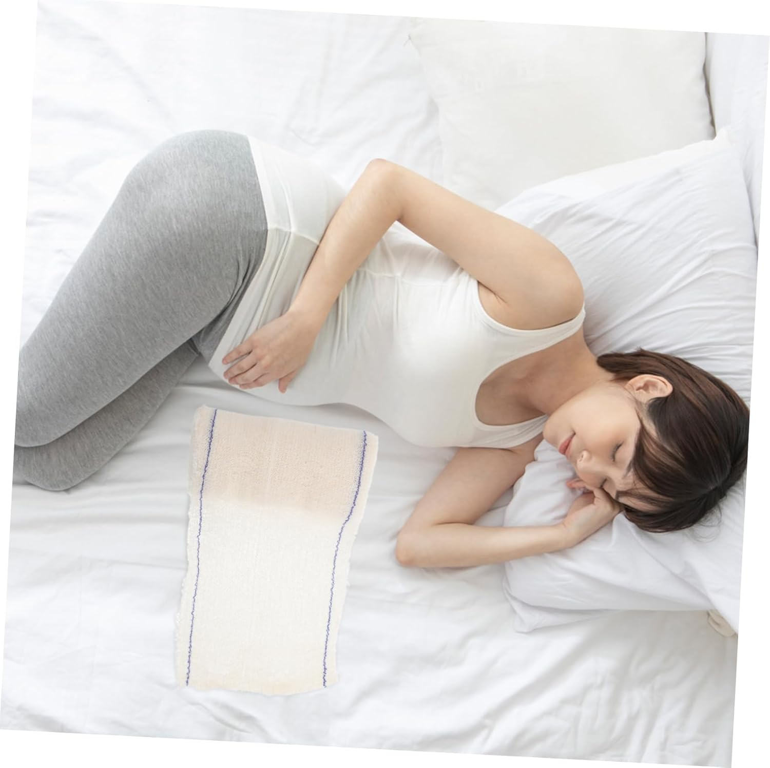 Outanaya Postpartum Abdominal Binder Compression Wrap for Belly and Chest Support Breathable Cotton Postpartum Wrap for Csection Recovery and Abdominal Tightening image number 2