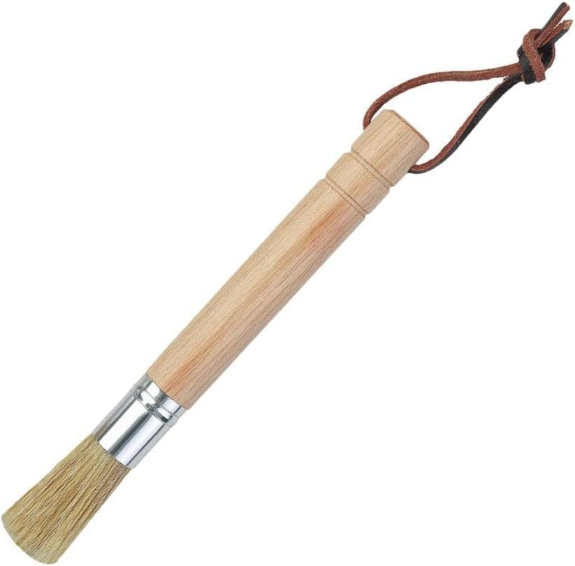 Coffee Grinder Cleaning Brush,1Pc Natural Boar Bristles Handle Espresso Machine Cleaning Brush,Coffee Grinder Brush Natural Bristle Cleaning Brush,Natural Bristles Wood Dusting Espresso Brush,Brown