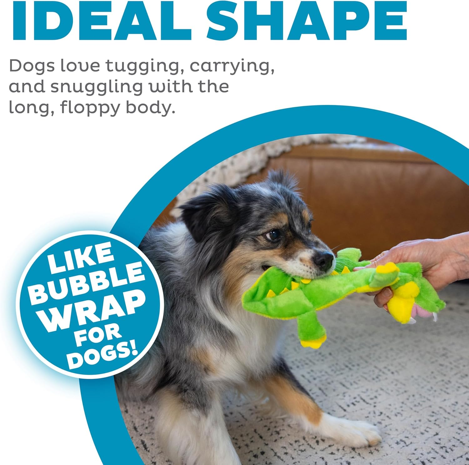 Outward Hound Squeaker Matz Plush Gator Dog Toy, Small image number 3