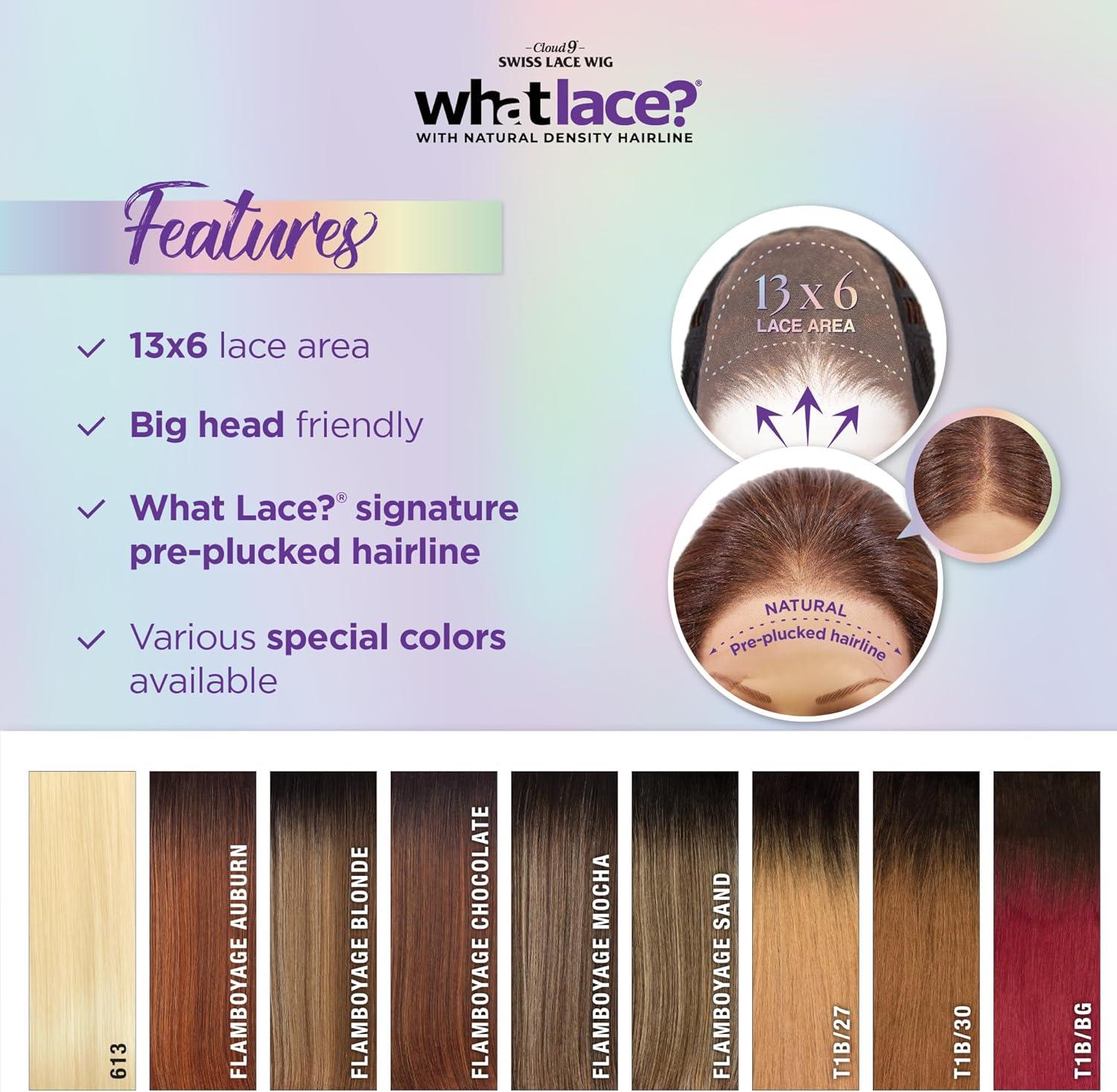 Synthetic Cloud9 What Lace Wig - LATISHA (1B off Black) - Brown image number 4