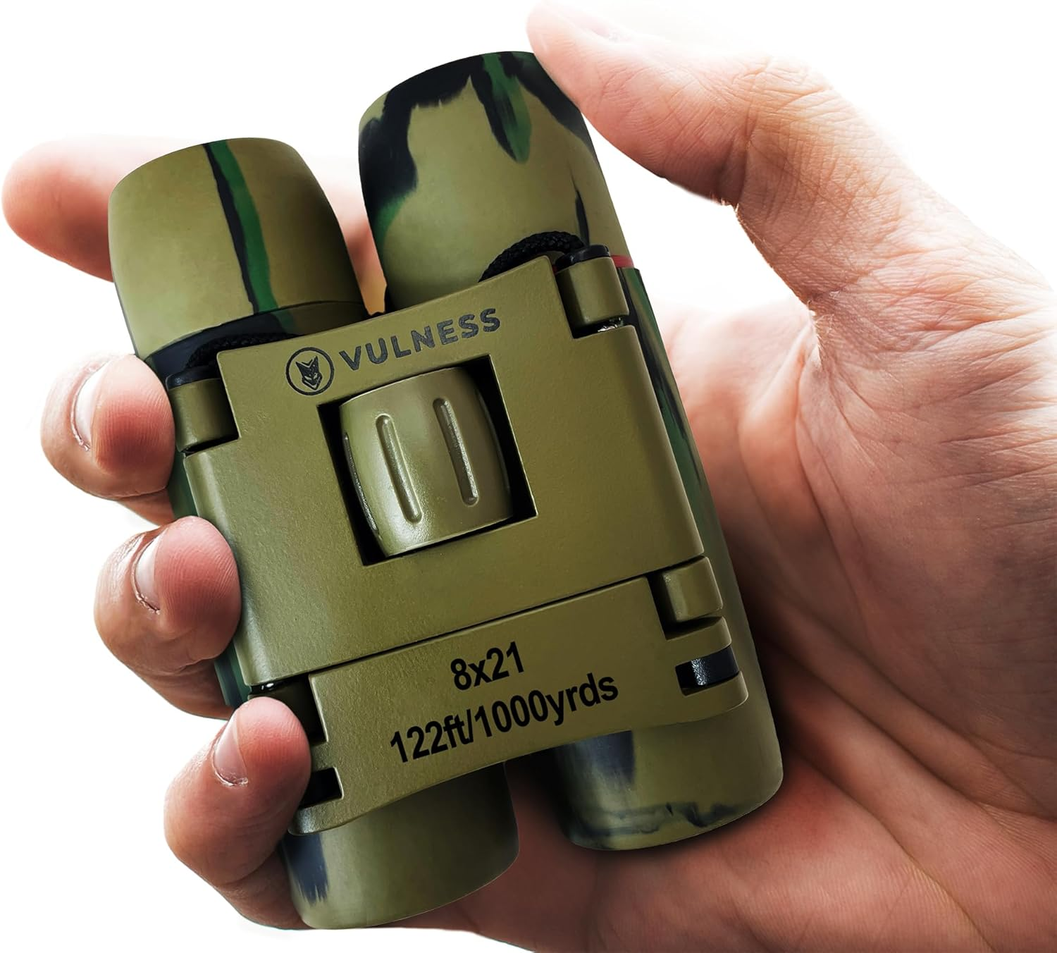 Binoculars for Adults | Compact Small Mini Travel Binocular for Bird Watching High Powered Electronics Cruise Ship Essentials Norwegian Alaska Must Haves Hiking Camping Gear by VULNESS (Camo, 8X21)