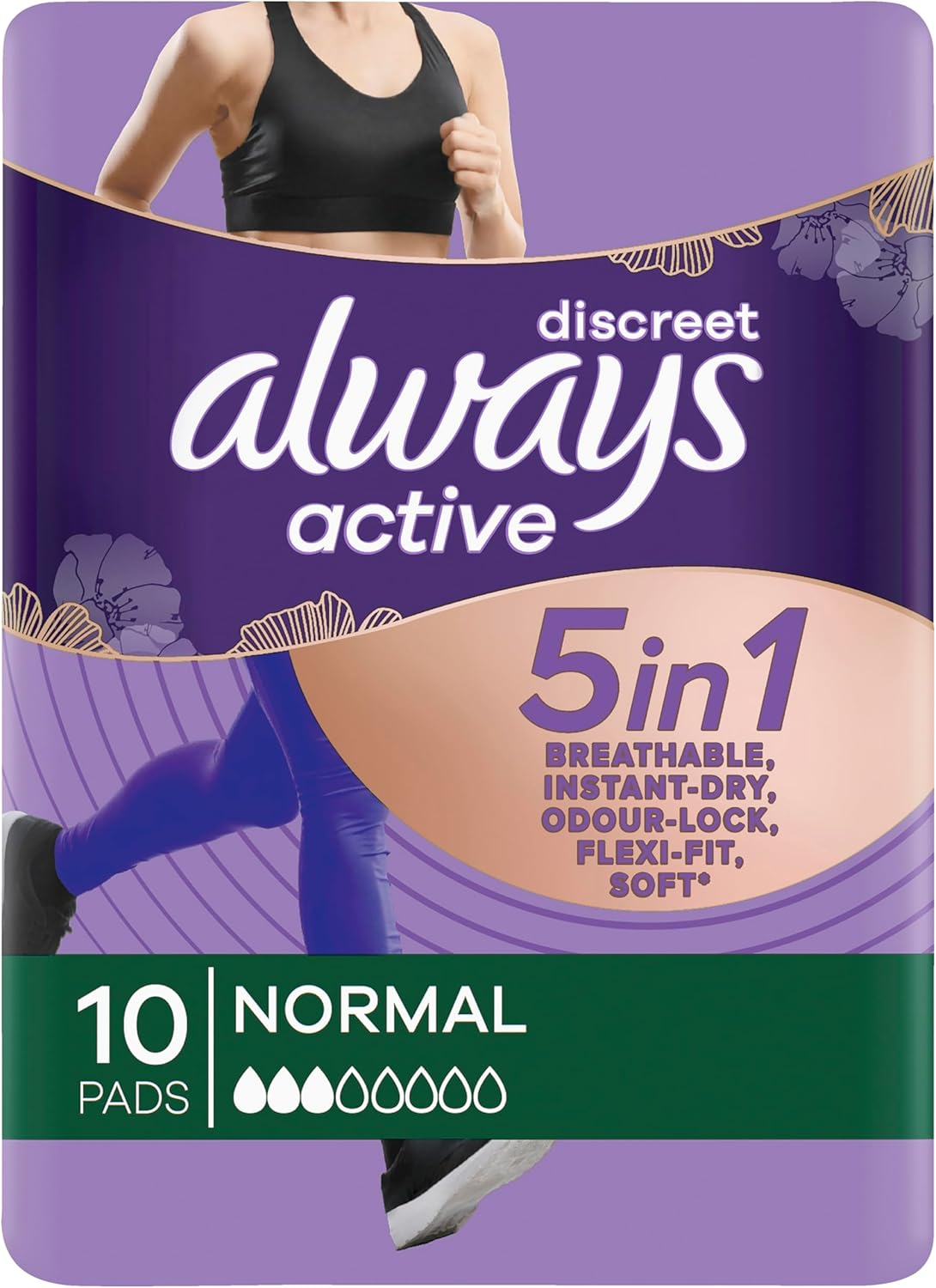 Always Discreet Incontinence Active Pads, Normal 10 image number 2