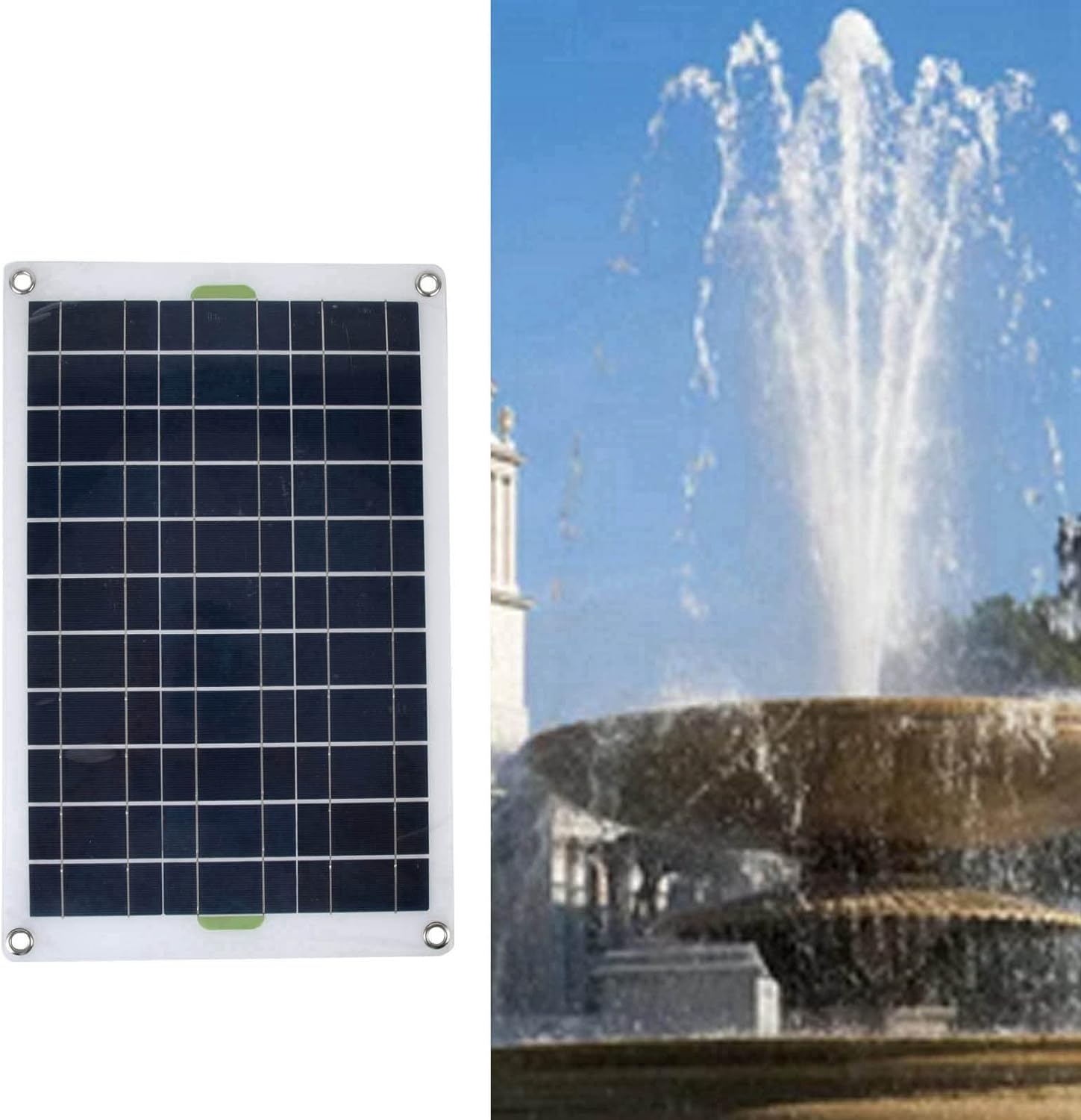 Omabeta 2A 12V 800L/H Solar Pump Kit, Fountain Pump with Solar Panel for Garden Pond Bird Bath Fish Tank image number 6