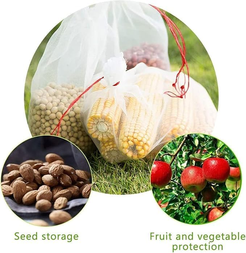50Pcs Fruit Protect Bags，Reusable Protection Bags Net for Plant/Fruit/Flower(White, 15 * 25Cm) image number 4
