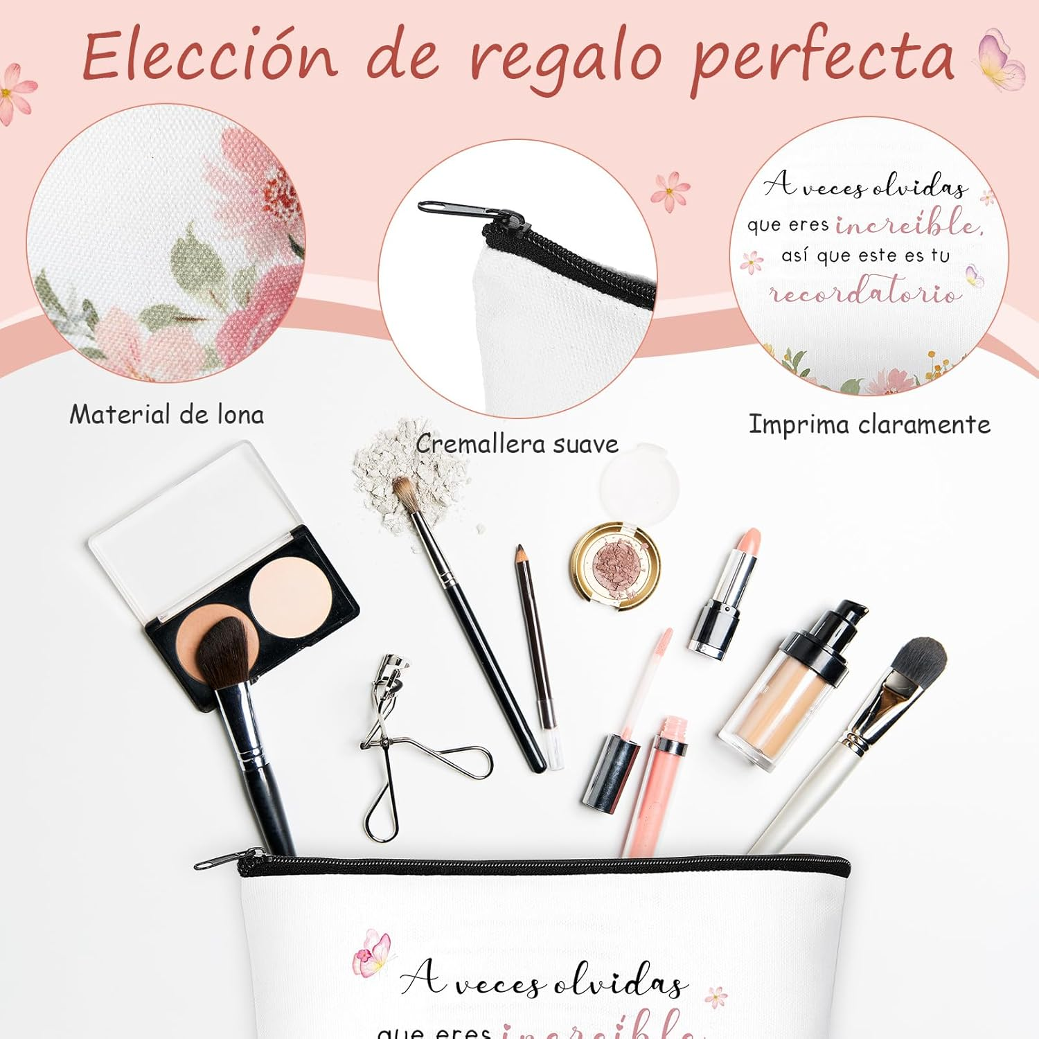 Xuniea Inspirational Gifts for Women Cosmetic Bags Inspirational Keychain image number 2