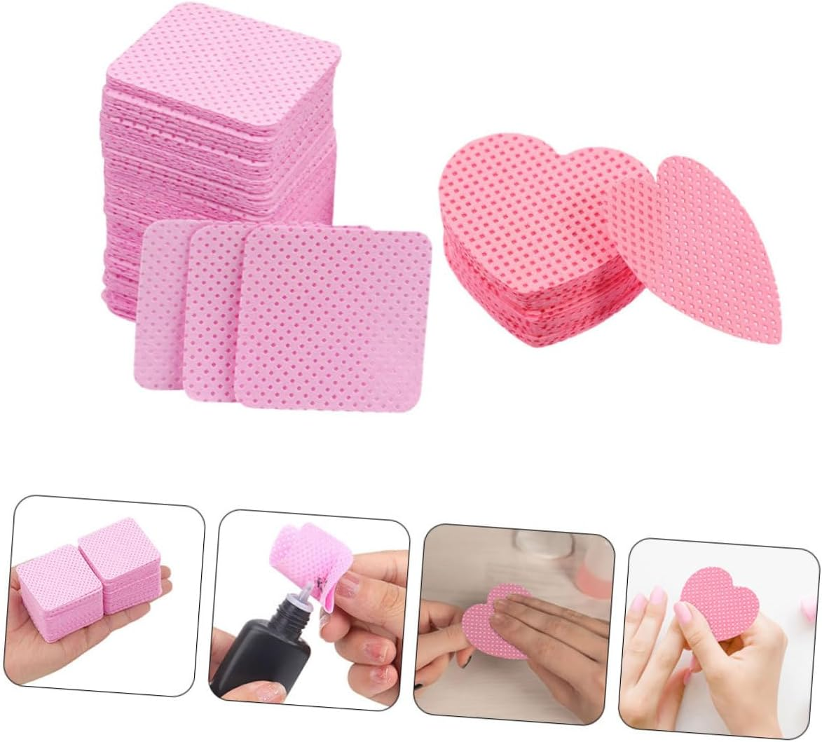 400Sheets Nail Polish Remover Wipes Cleaning Pads for Eyelash Extensions and Nail Polish Removal Lint Cotton Wipes image number 3
