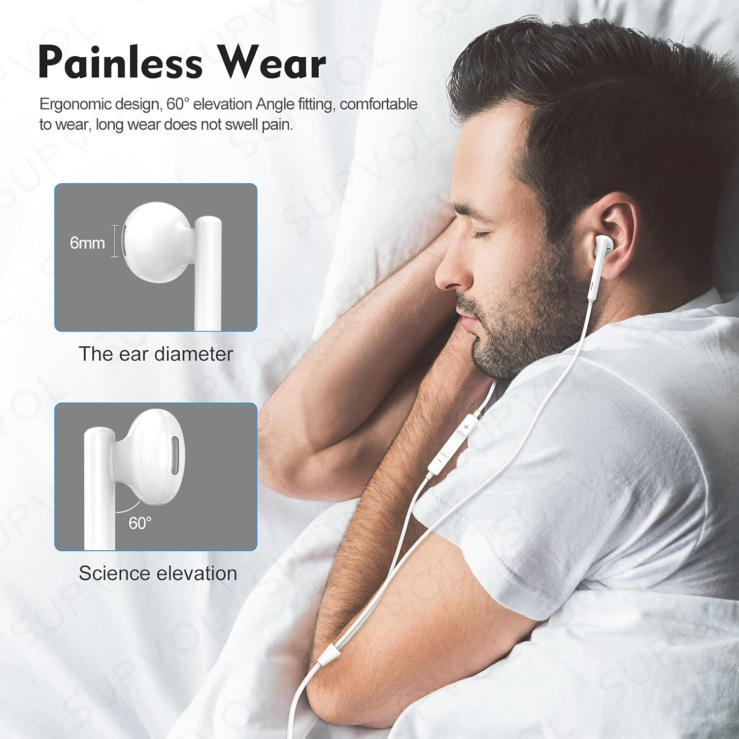 Apple Earbuds with Lightning Connector, 2Pack Iphone Wired Earphones [Apple Mfi Certified] with Microphone Volume Control Music and Calling Headphones for Iphone 14/13/12/11/SE/X/XR/XS image number 2