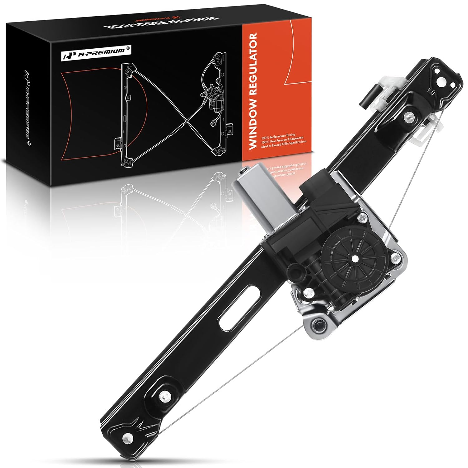 A-Premium Electric Power Window Regulator with 5-Pin Motor Compatible with BMW 3 Series E90 E91 323I 328I 330I 335I 325Xi Xdrive M3 Rear Passenger Side image number 4