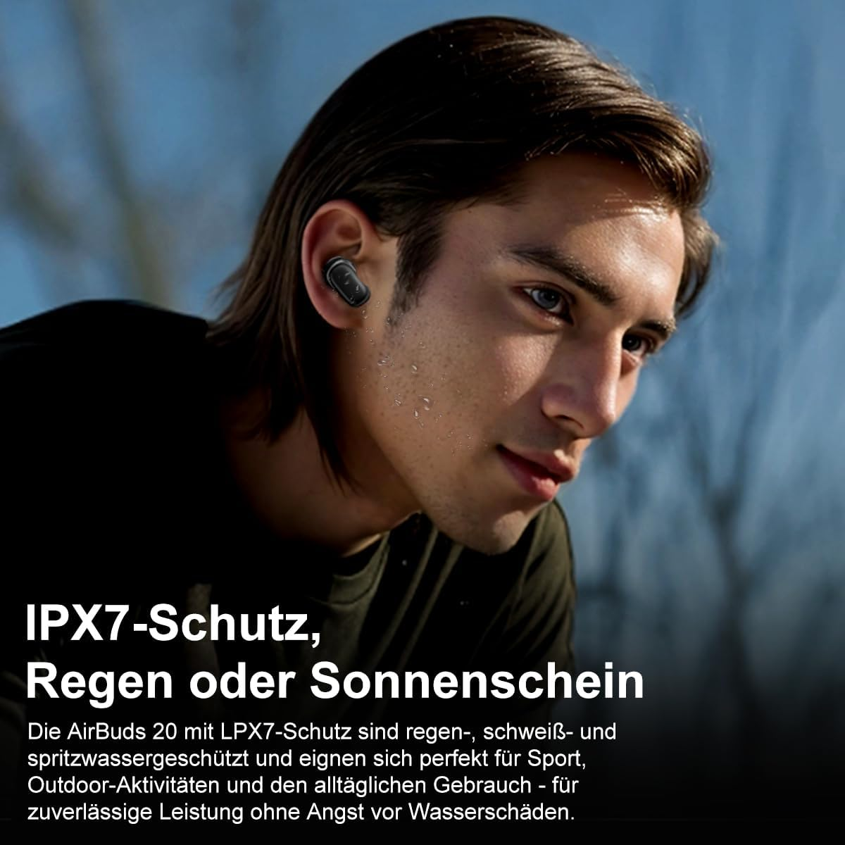 Blackview Airbuds 20 Bluetooth 5.4 Headphones IPX7 | 40H Playtime + ANC | In-Ear Earphones with Deep Bass for Sports/Work | Touch Control, Fast Charging, Compatible with Ios/Android image number 1