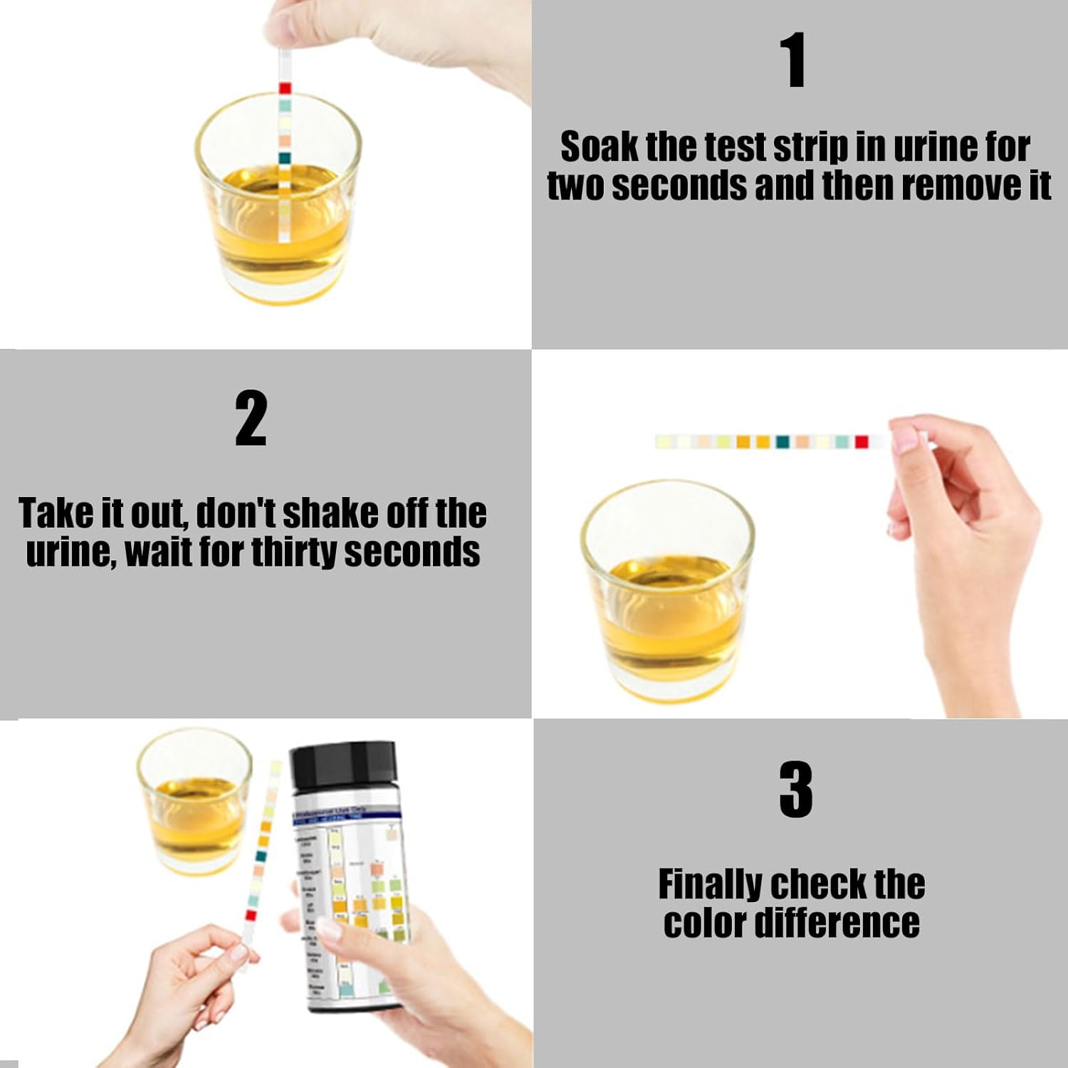 Urinalysis Test Strips, 10 Parameter Urine Strips for Home Health Monitoring with Accurate Results Urine Test Dipstick - 100 Strips