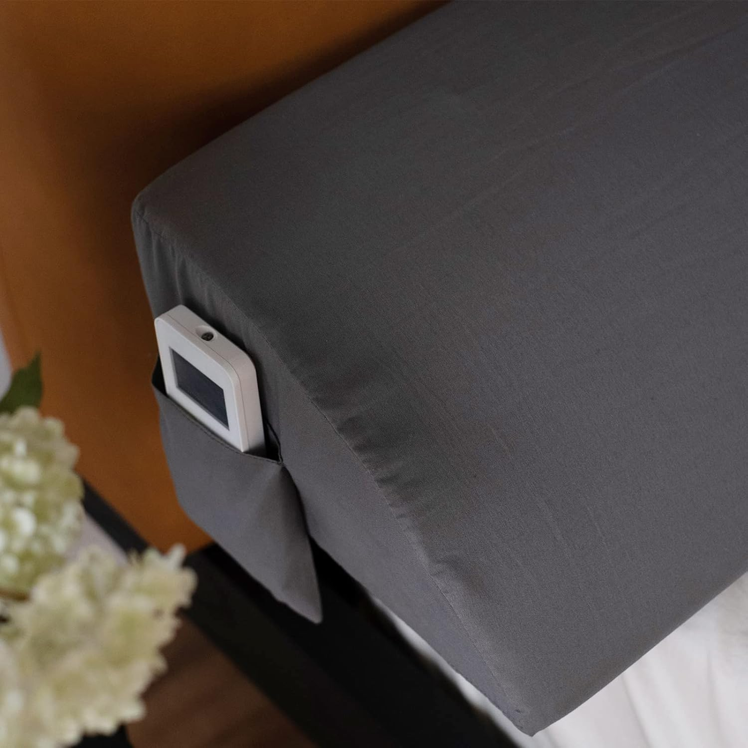 NTING Queen Size(60"X10"X6") Bed Wedge Pillow for Headboard,Bed Wedge Pillows Mattress Gap Filler Close the Gap (0-8") between Your Headboard and Mattress（Gray） image number 4