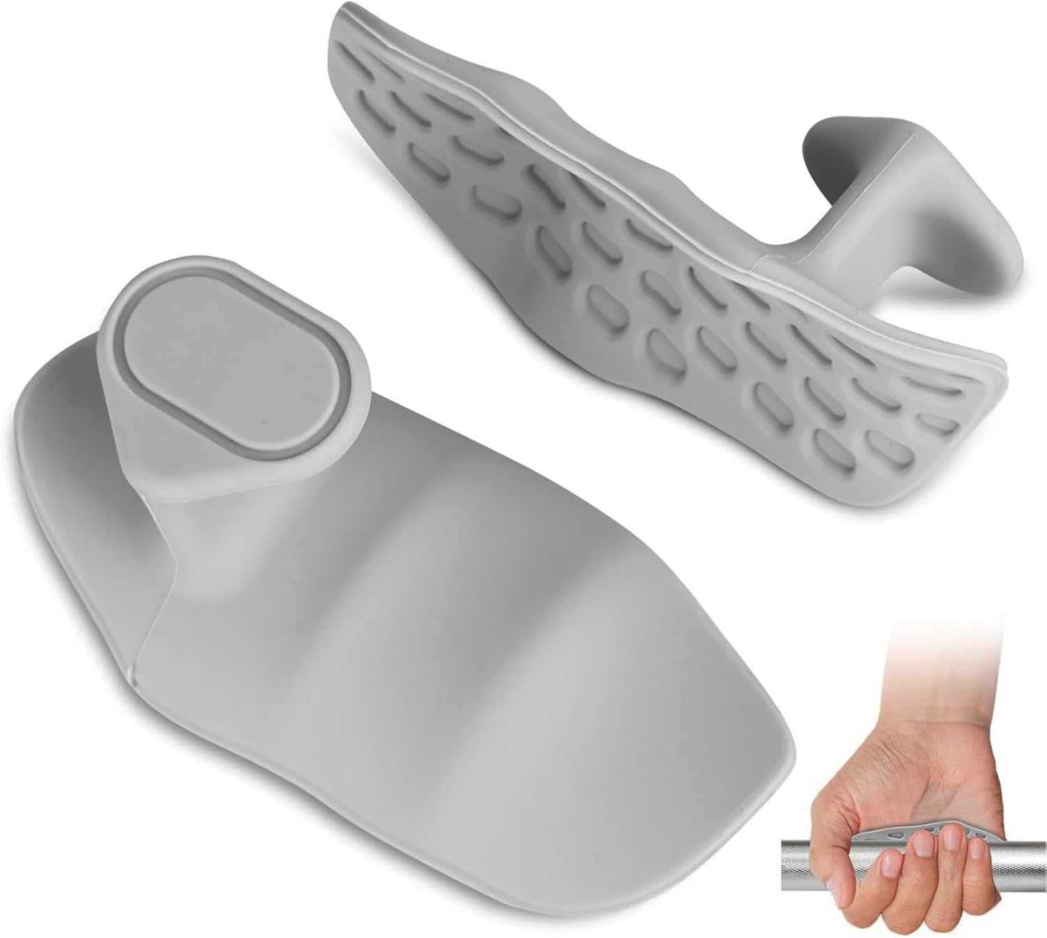 JOWILIN Anti-Slip Workout Grips, 1 Pairs Ergonomic Rubber Hand Protector Gym Grips Pads for Weight Lifting, Pull-Ups, Deadliftss, Rows, Gym Training and Exercise for Men, Women