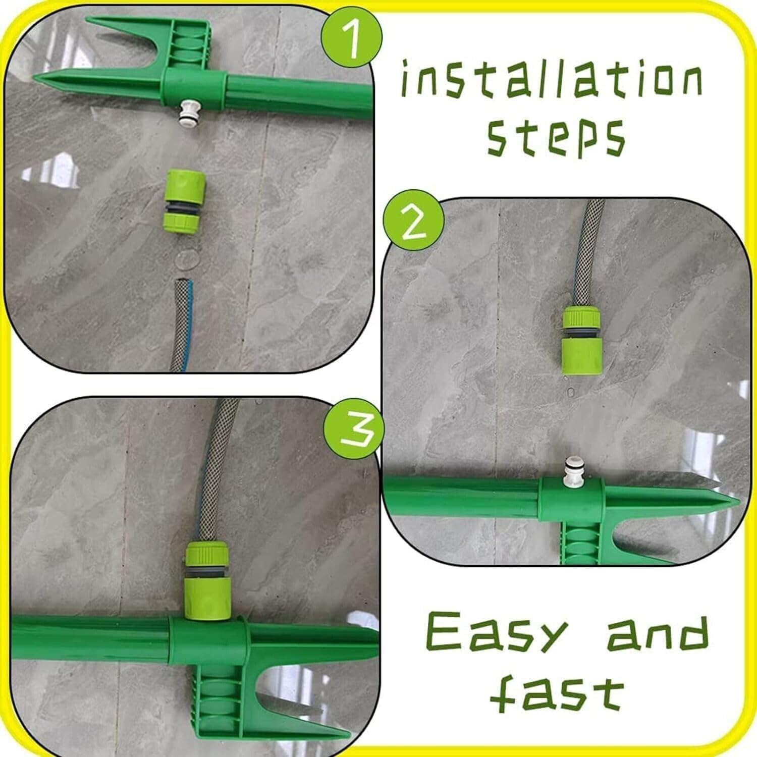 [2 Pack] BOOC 720&deg; Rotating Crazy Daisy Sprinkler, 2 Pack - Fun and Easy Garden Lawn Sprinkler for Kids and Adults image number 2